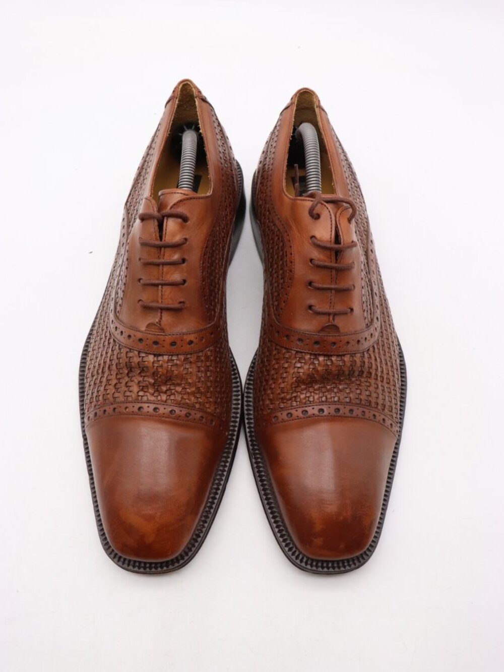Mezlan Dubai Cap Toe Woven Leather Men’s Size 11 M Oxford Dress Shoes Spain